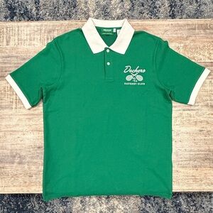 Dockers Green Polo with White Contrast Collar
